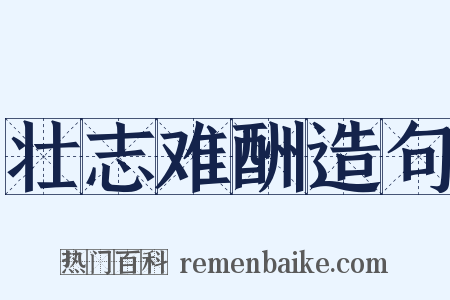 壮志难酬造句是什么意思的图片
